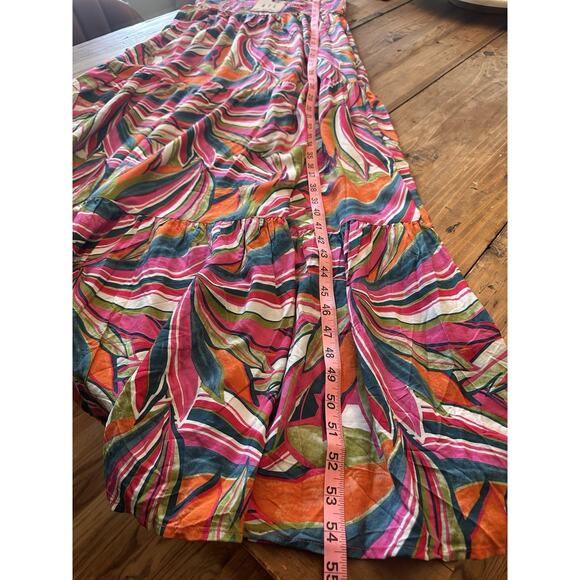 Abel The Label Anthropologie One Shoulder Kelissa Dress Size Large Maxi Resort - Picture 13 of 14